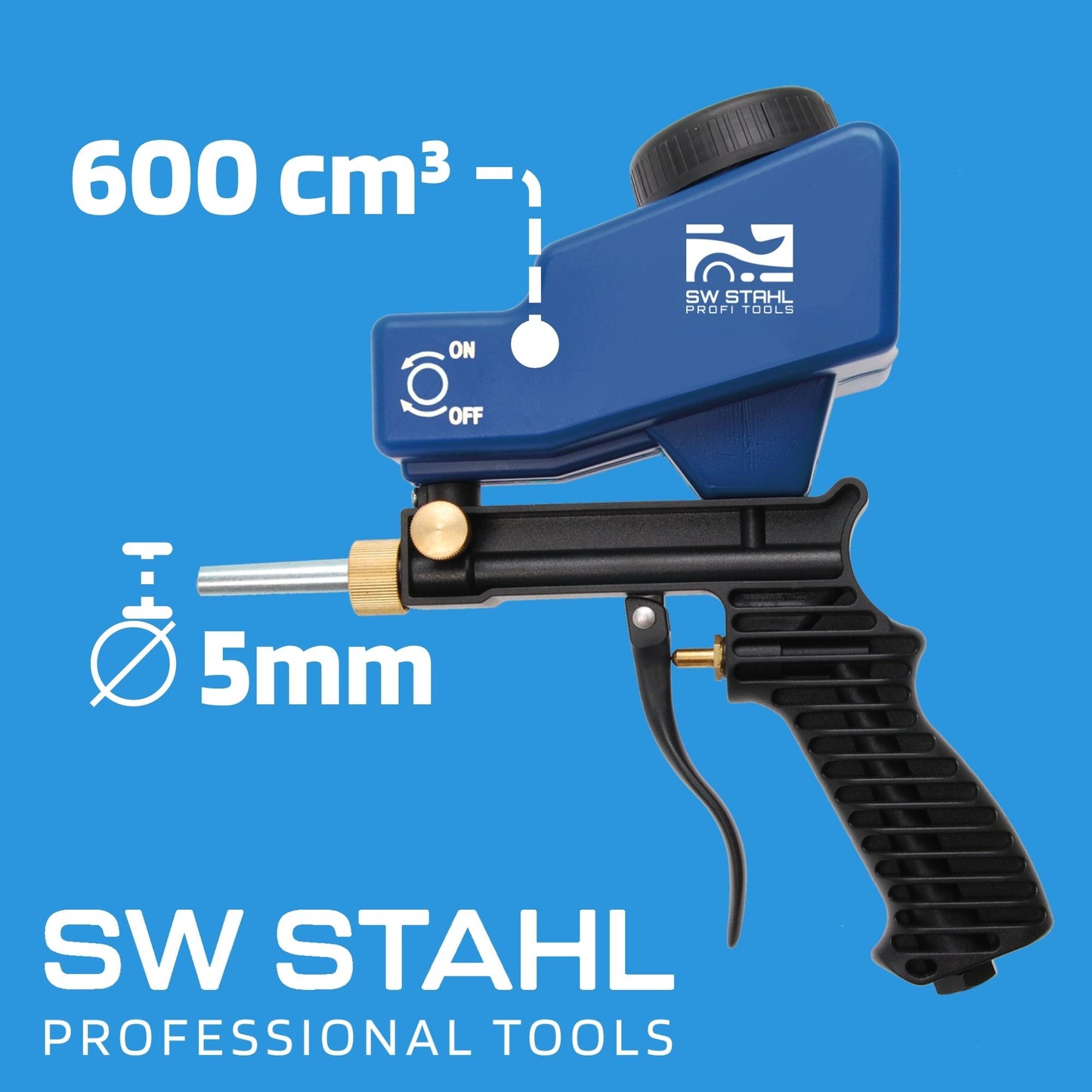 SW-Stahl 25070L Pistolet do piaskowania na sprezone powietrze