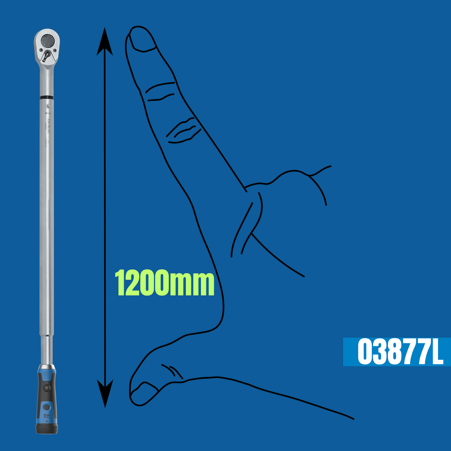 SW-Stahl 03877L Profesjonalny klucz dynamometryczny, 3/4" cala, 150-750 Nm