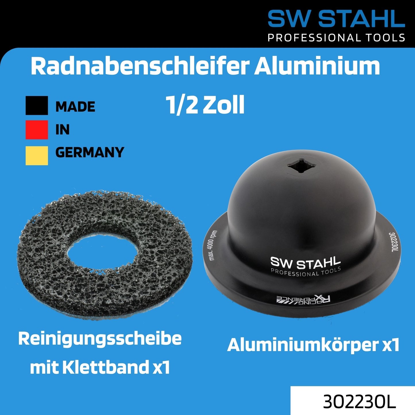 SW-Stahl 302230L Aluminium Wheel Hub Grinder Racing Experience