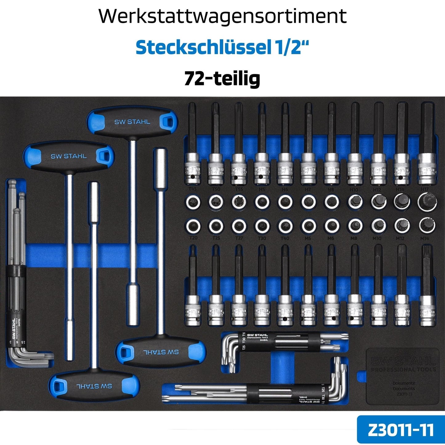 SW- Stahl Z3111 Profesjonalny wózek warsztatowy TT801, czarny, wyposazony, 341 szt.