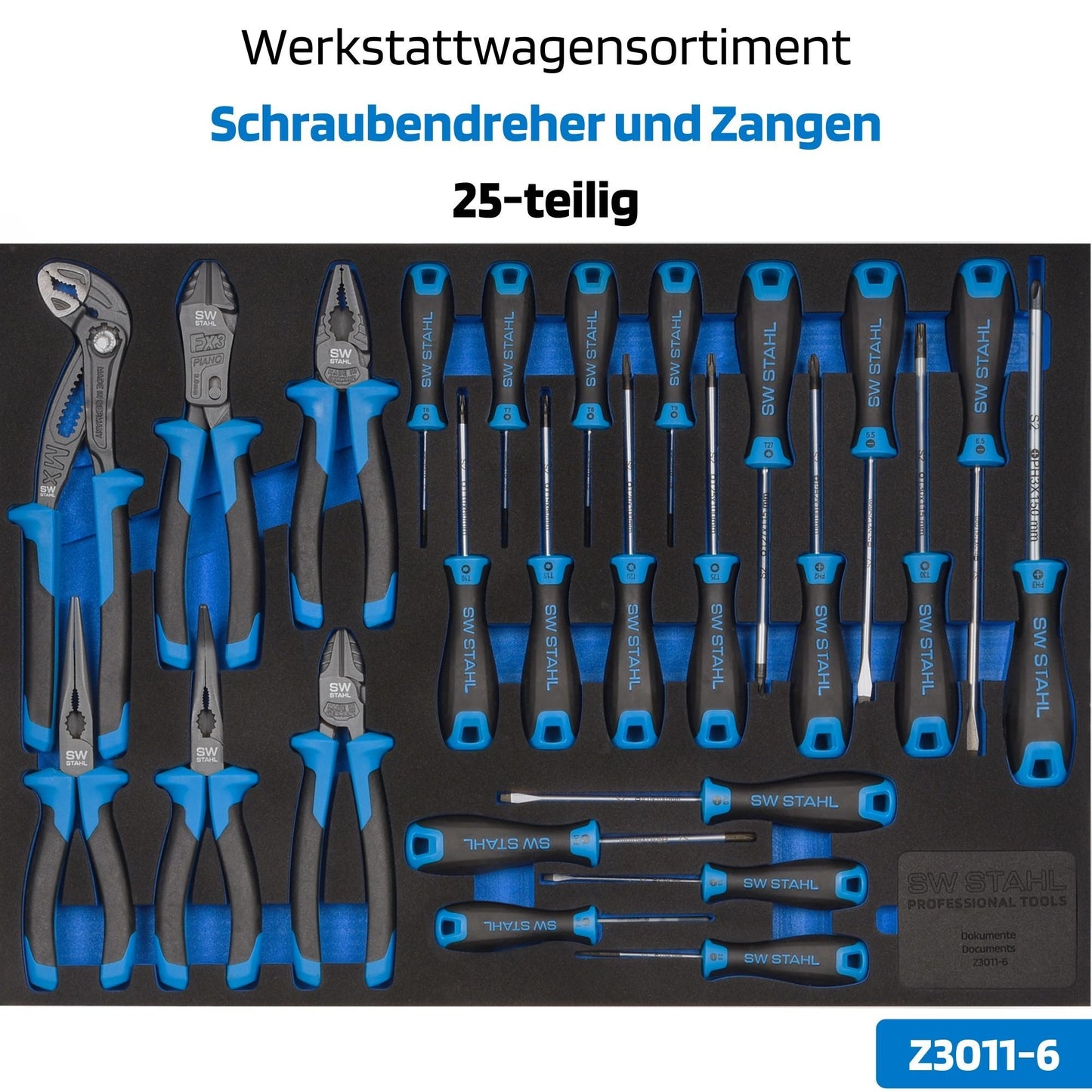 SW-Stahl Z3117 Profesjonalny wózek warsztatowy TT801, czarny, wyposazony, 213 szt.