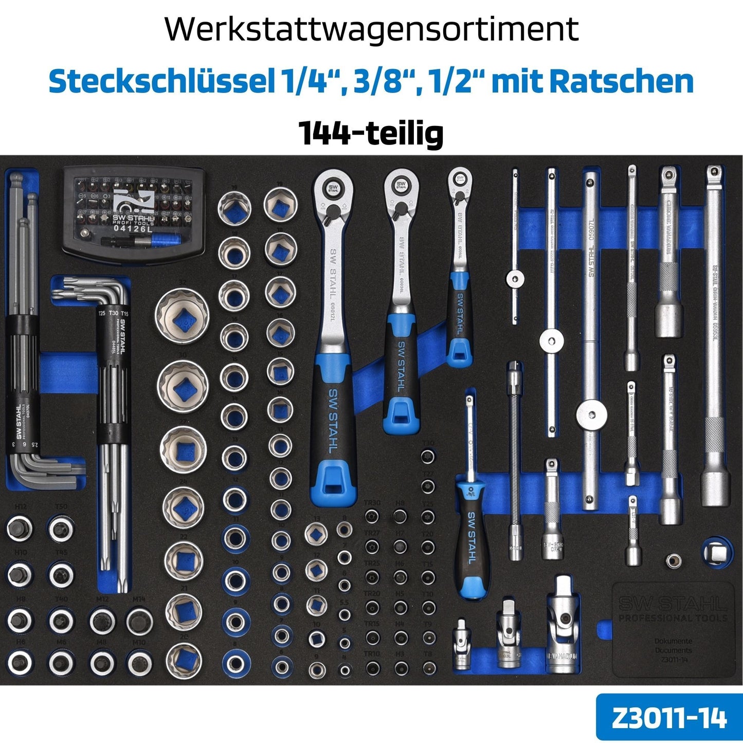 SW-Stahl Z3117 Profesjonalny wózek warsztatowy TT801, czarny, wyposazony, 213 szt.