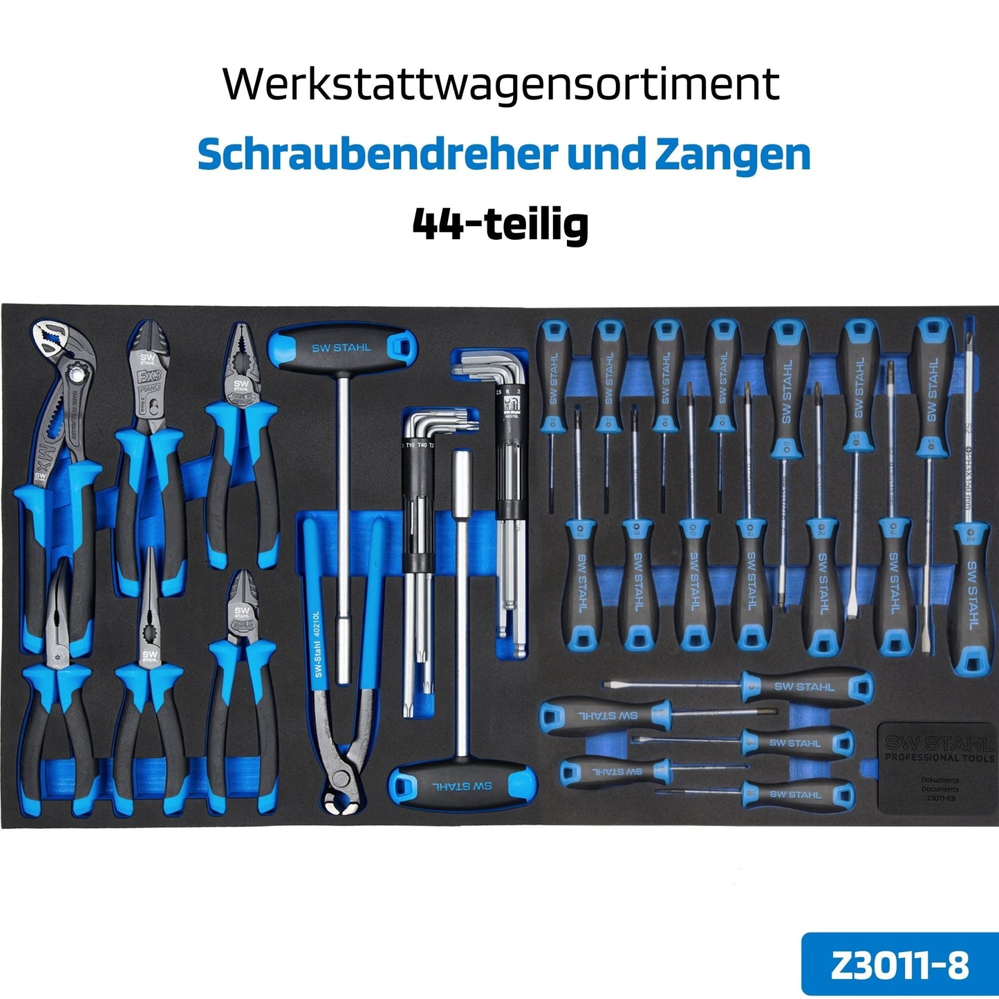 SW-Stahl Z3208 Profesjonalny wózek warsztatowy TT802, niebieski, wyposazony, 304 szt.